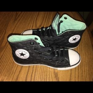 Converse Black All Star High Top Leather sneakers